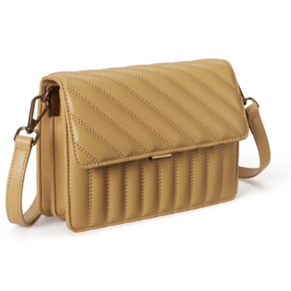 Bolvaint Handbags - Leather Purse Yellow Small Shoulder Bag - Clutch - Crossbody W/ detachable Strap